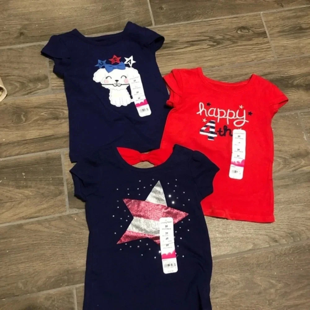 NWT toddler 3T July 4th shirt bundle patriotic USA